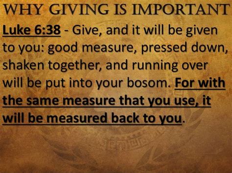 Why is giving important .